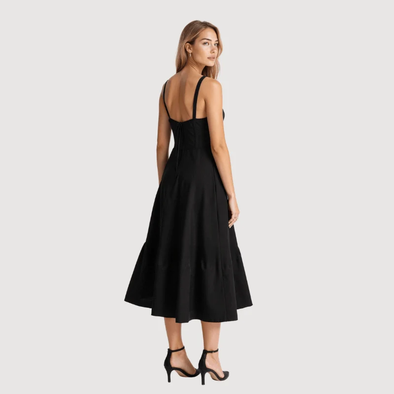 Robe midi femme sans manches
