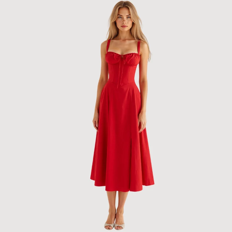Robe midi femme sans manches