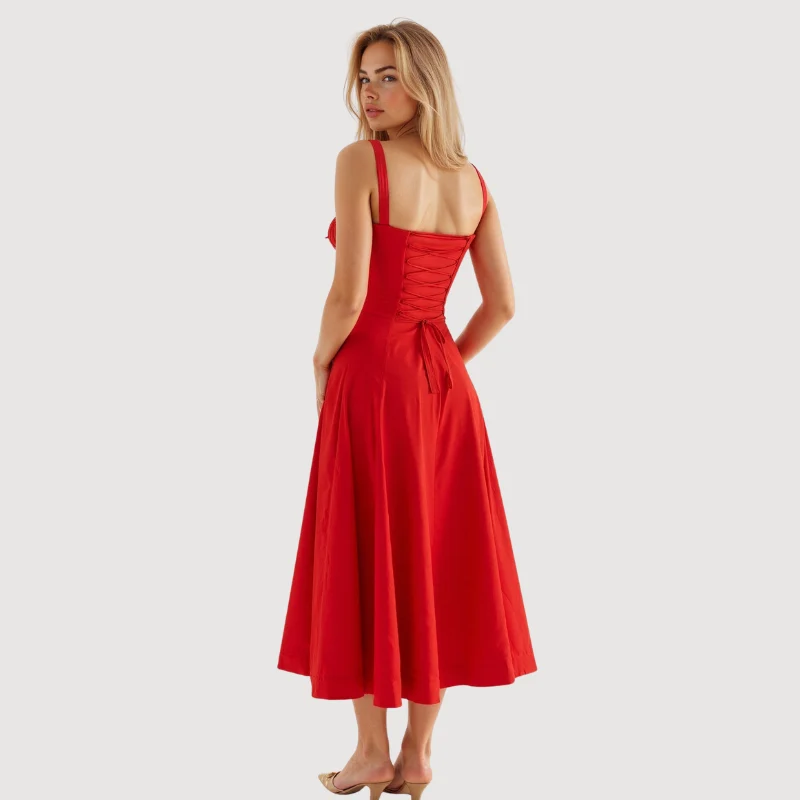 Robe midi femme sans manches
