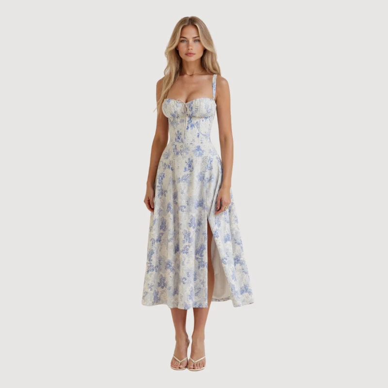 Robe midi femme sans manches
