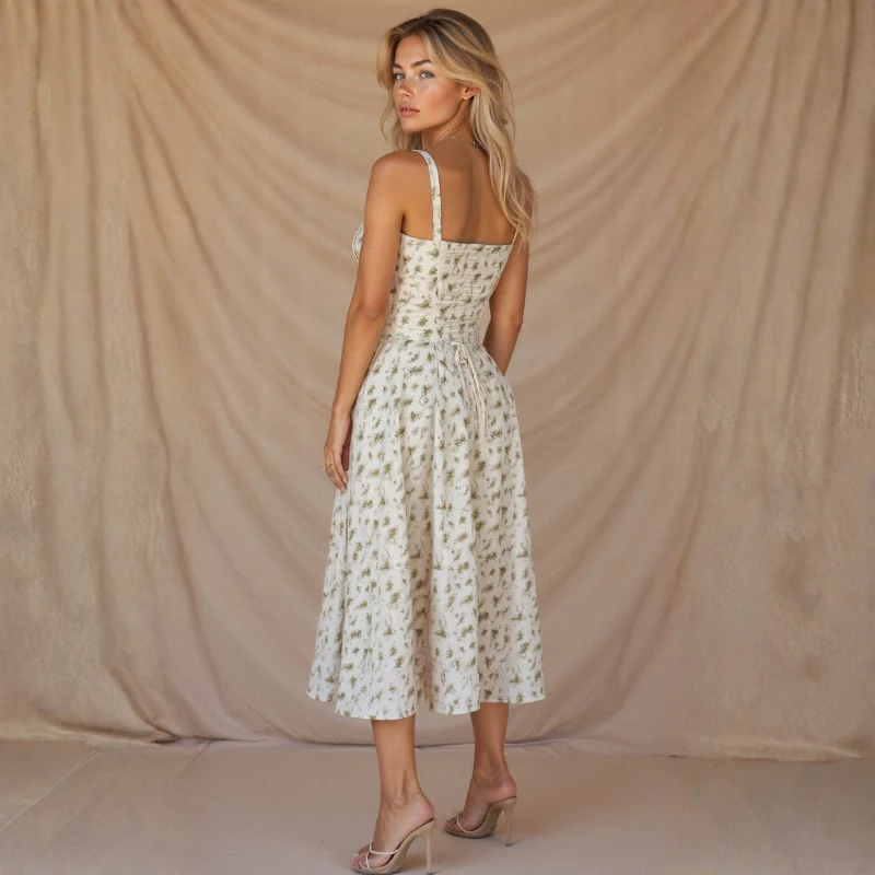 Robe midi femme sans manches