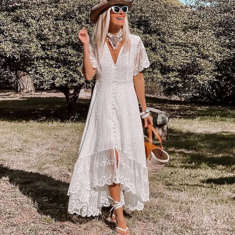Robe femme à manches courtes