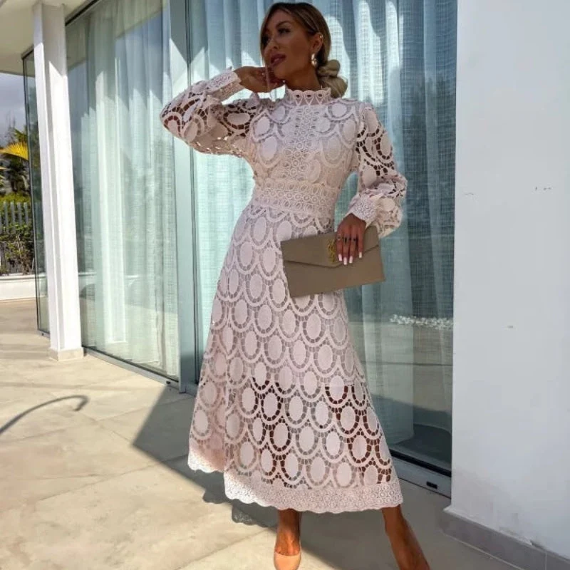 Robe longue femme à manches longues