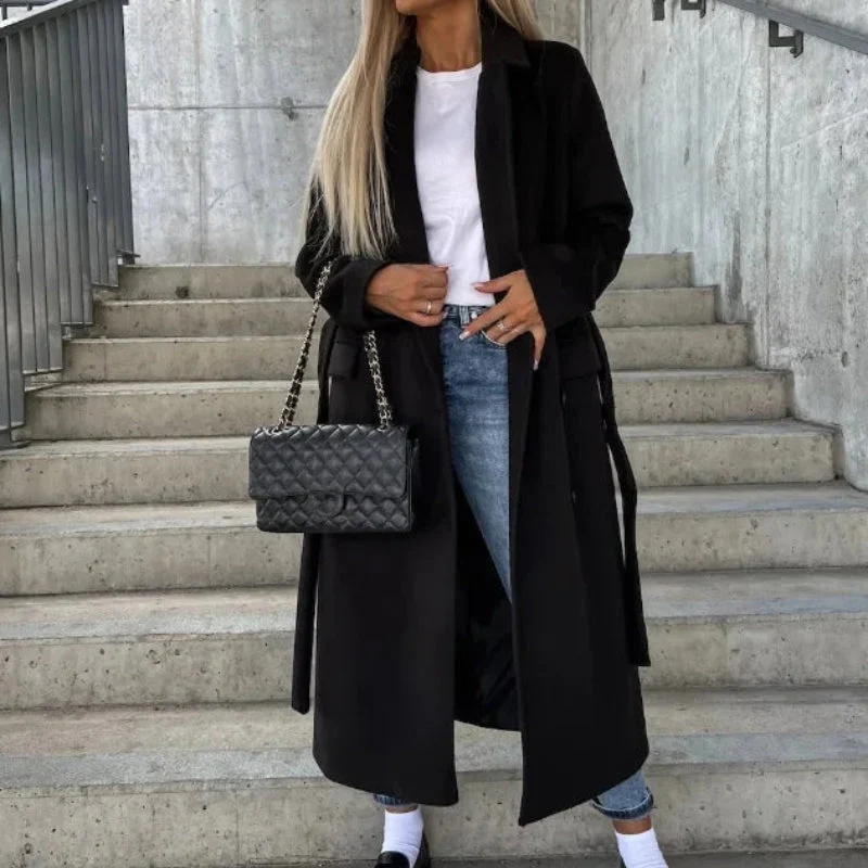 Trench manteau femme à manches longues
