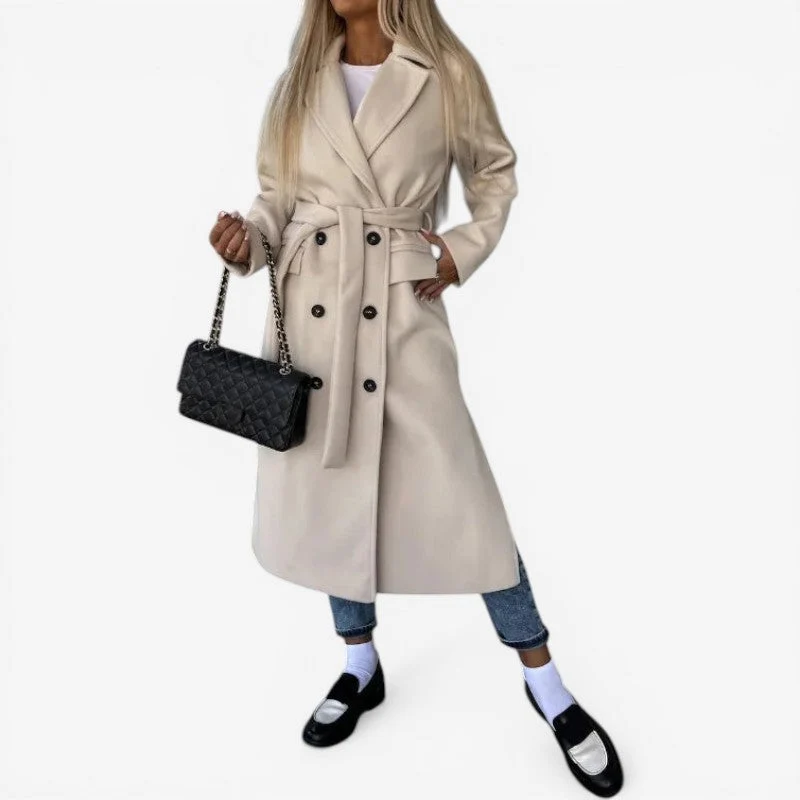 Trench manteau femme à manches longues