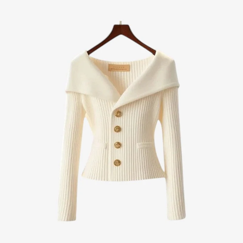 Pull épaules dénudées manches longues pour femmes