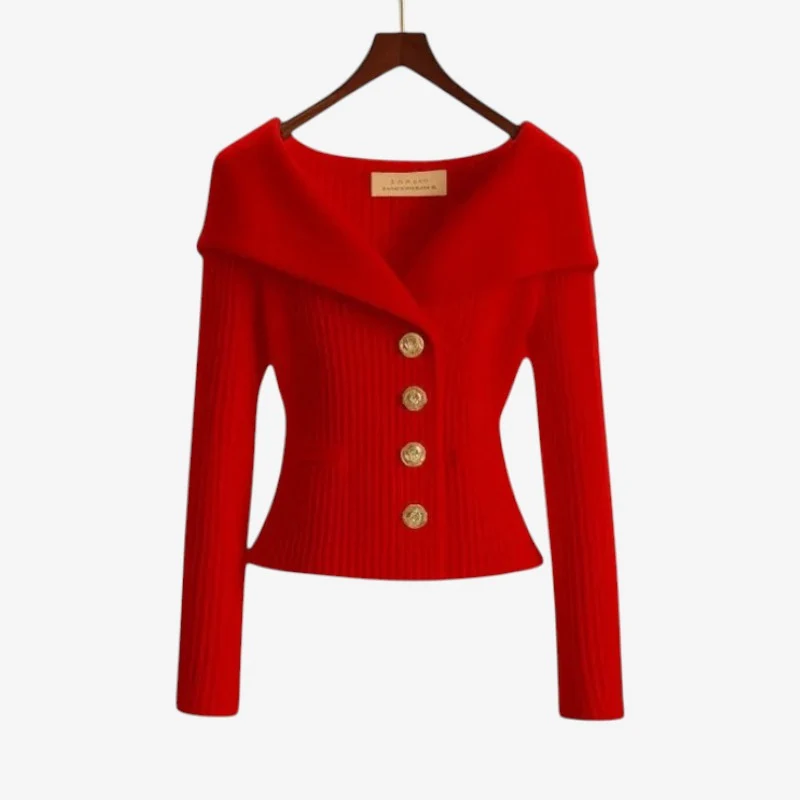 Pull épaules dénudées manches longues pour femmes