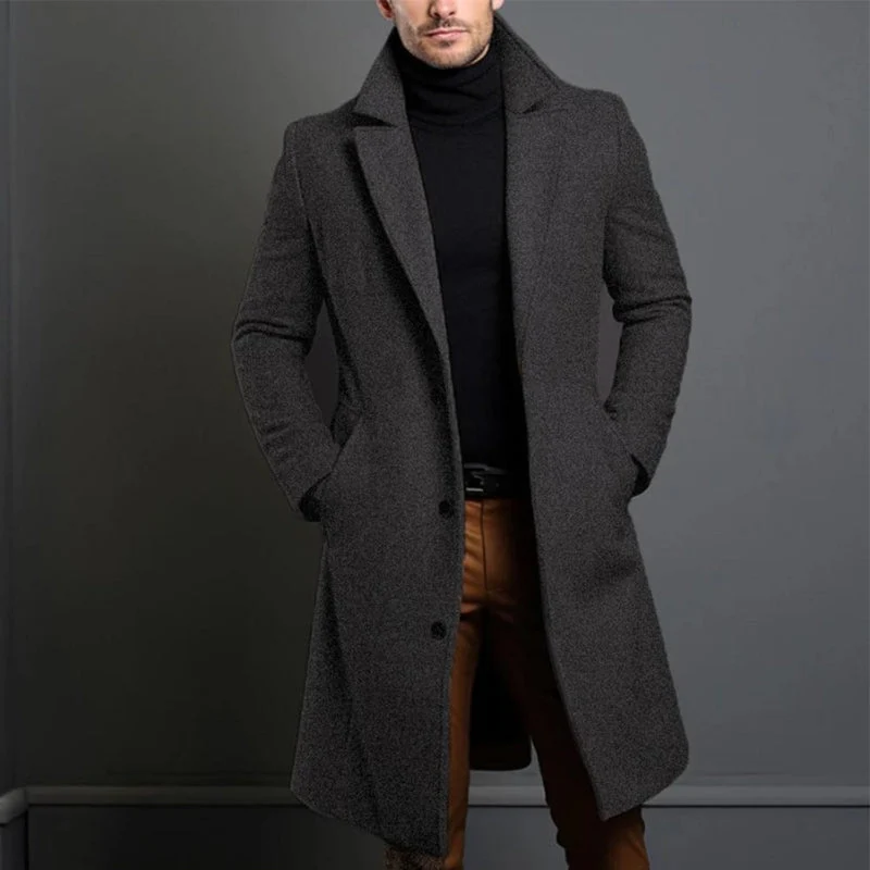 Trench-coat manches longues avec col à revers