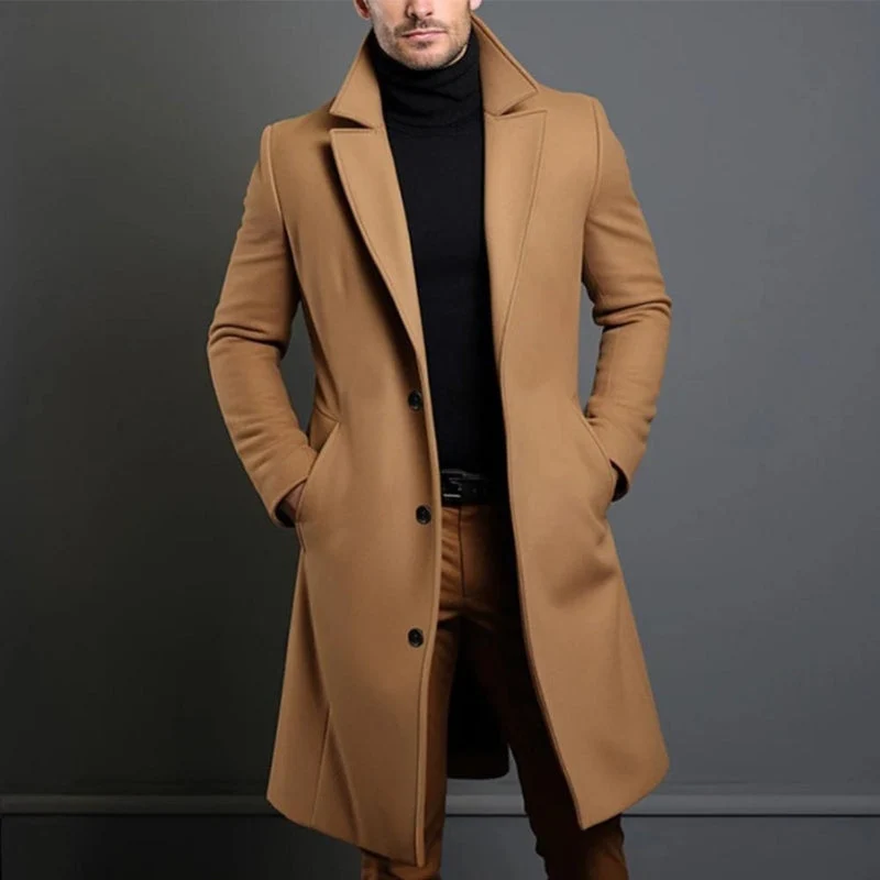 Trench-coat manches longues avec col à revers