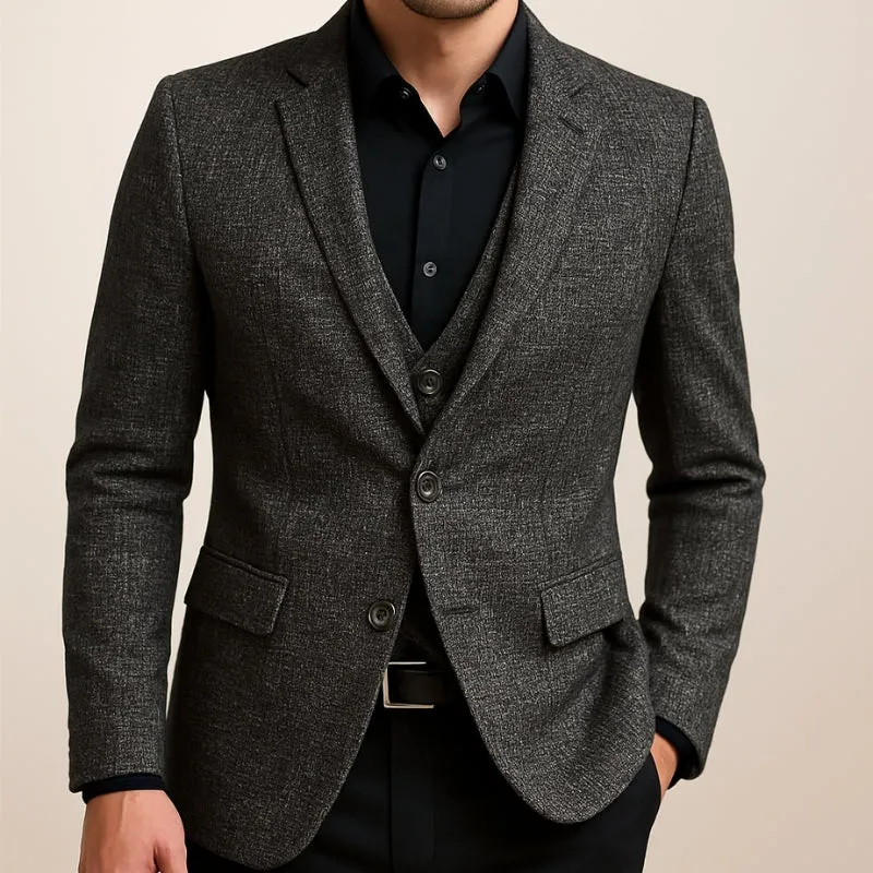 Blazer slim manches longues pour hommes