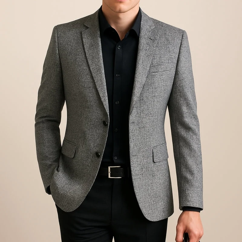 Blazer slim manches longues pour hommes