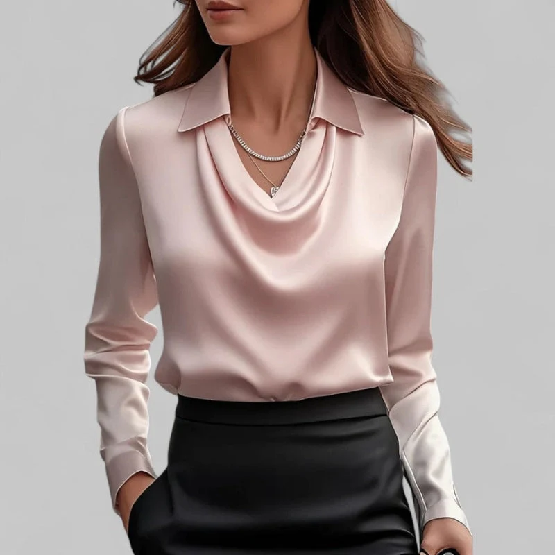 Blouse femme manches longues coupe slim