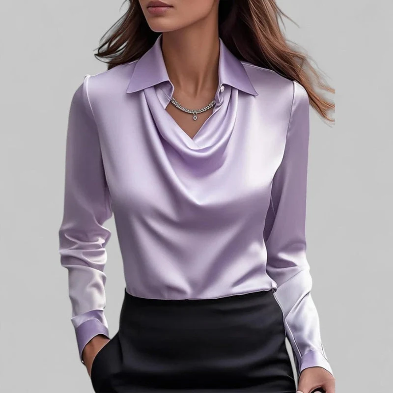 Blouse femme manches longues coupe slim