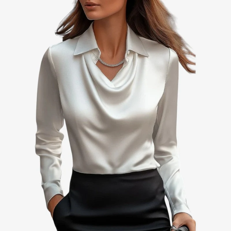 Blouse femme manches longues coupe slim