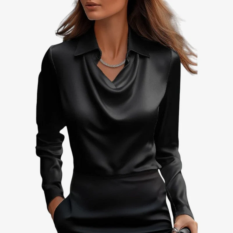 Blouse femme manches longues coupe slim