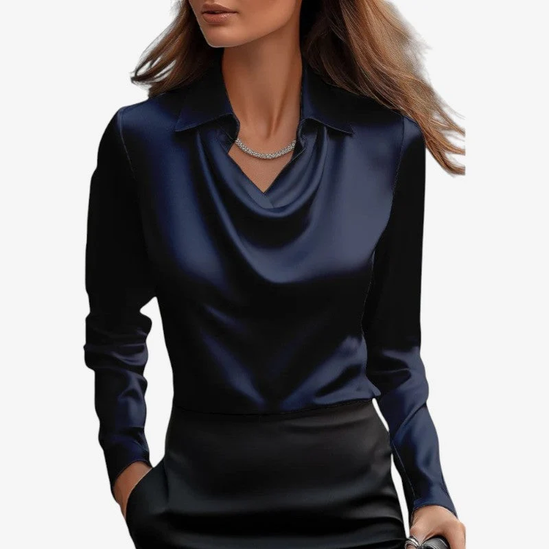 Blouse femme manches longues coupe slim