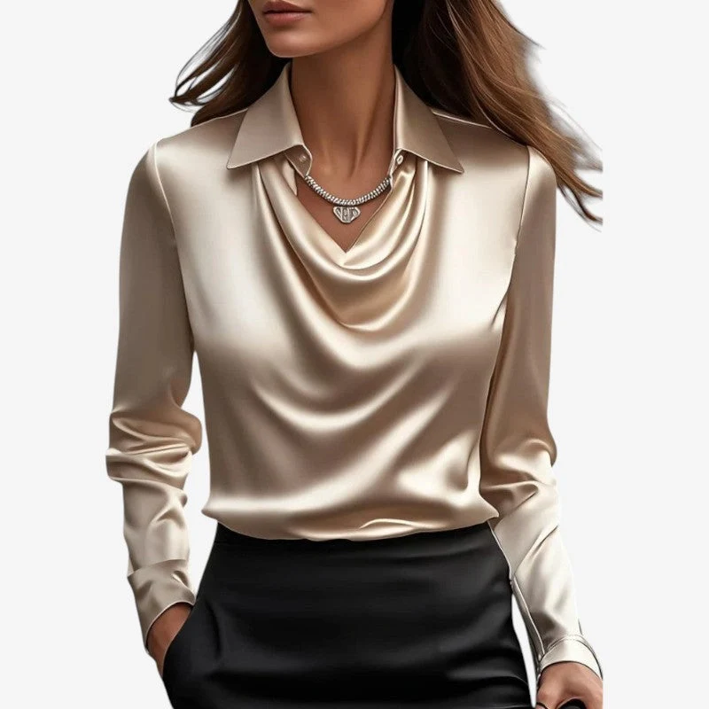 Blouse femme manches longues coupe slim