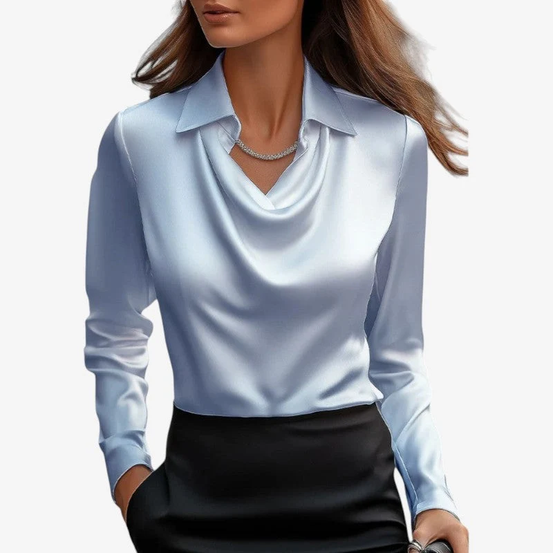 Blouse femme manches longues coupe slim