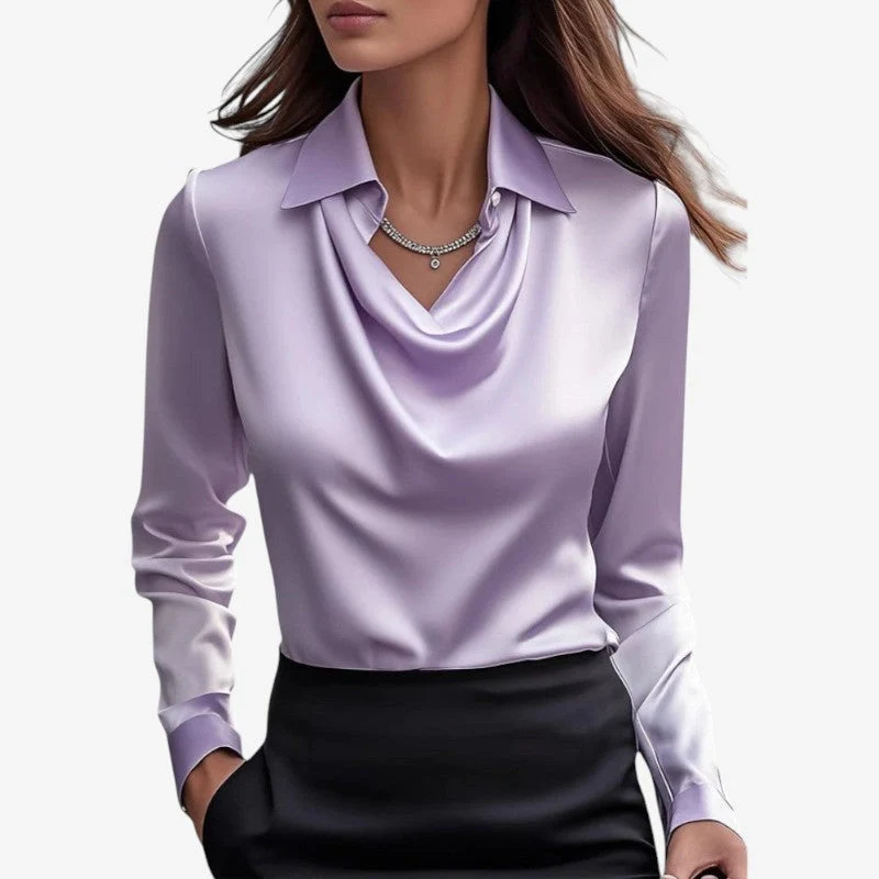 Blouse femme manches longues coupe slim