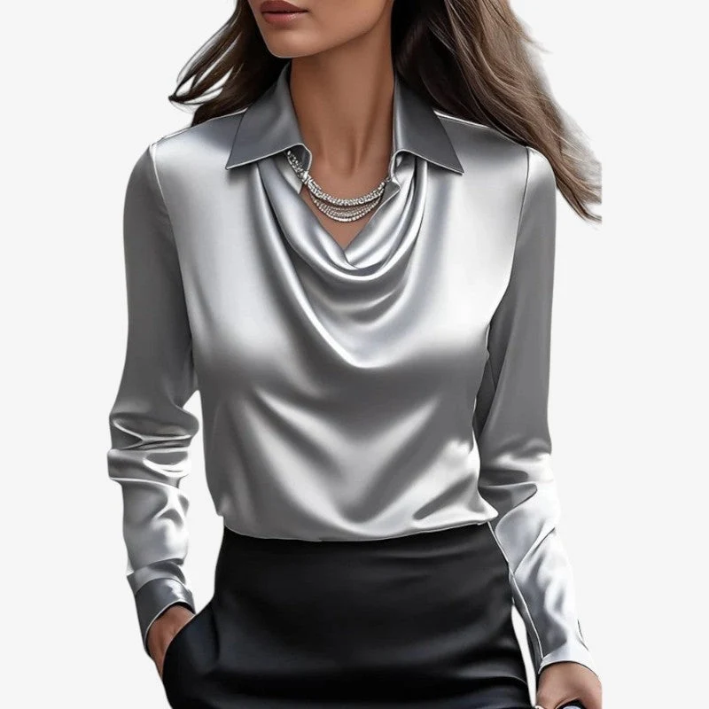 Blouse femme manches longues coupe slim
