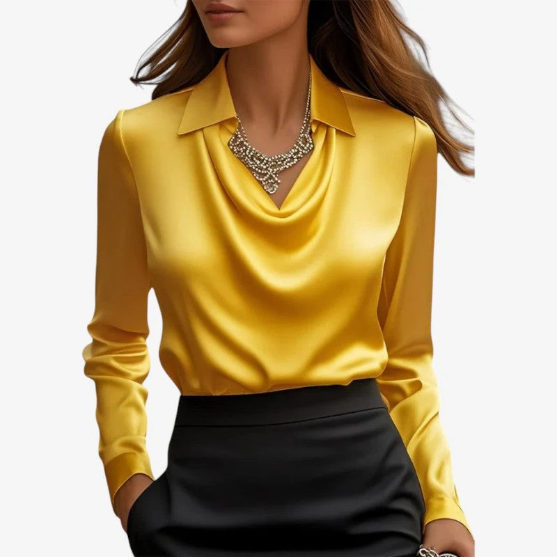 Blouse femme manches longues coupe slim