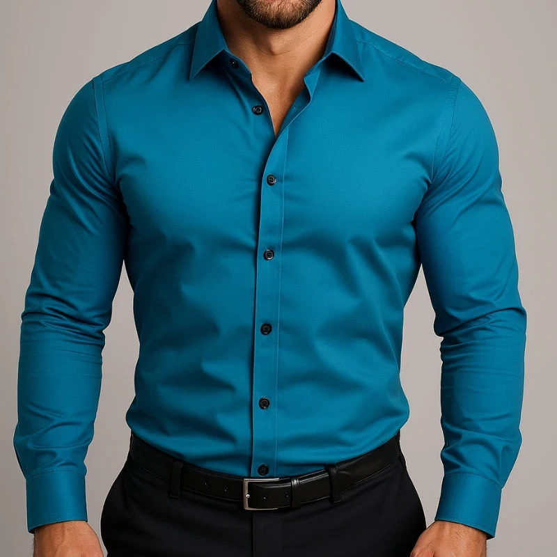 Chemise slim manches longues pour hommes