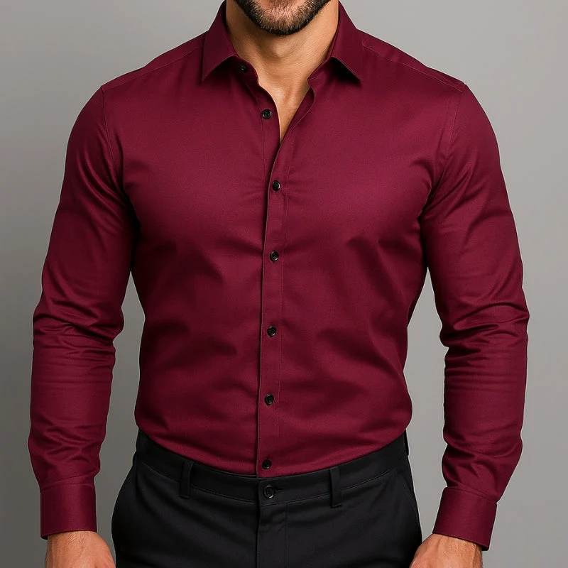 Chemise slim manches longues pour hommes