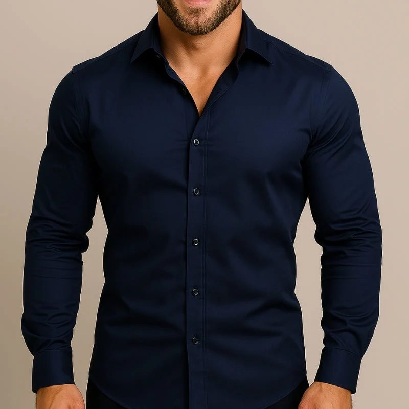 Chemise slim manches longues pour hommes