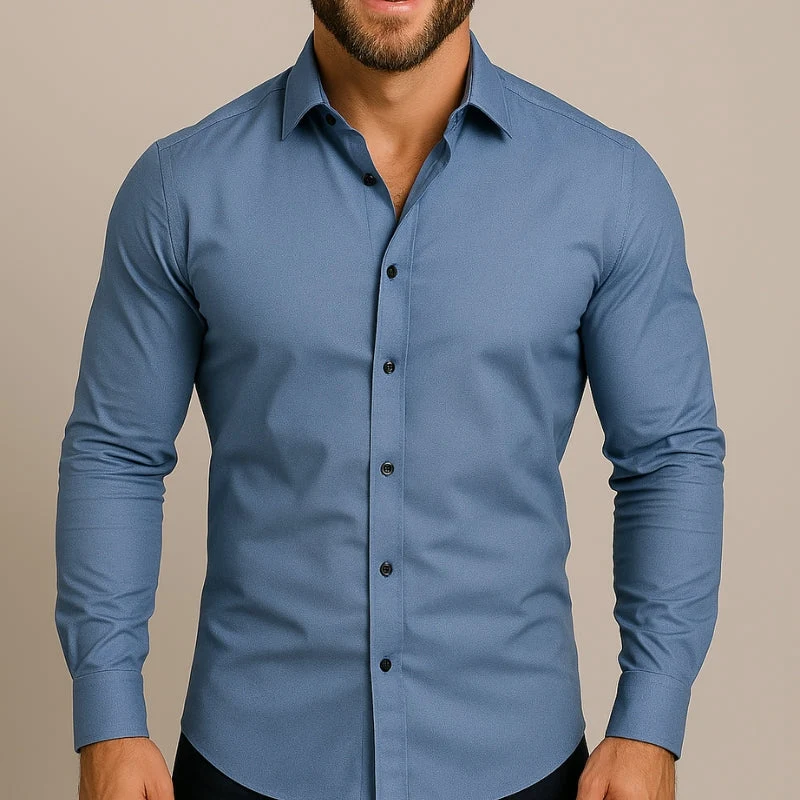Chemise slim manches longues pour hommes