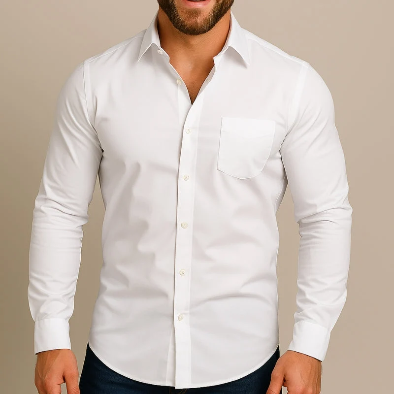 Chemise slim manches longues pour hommes