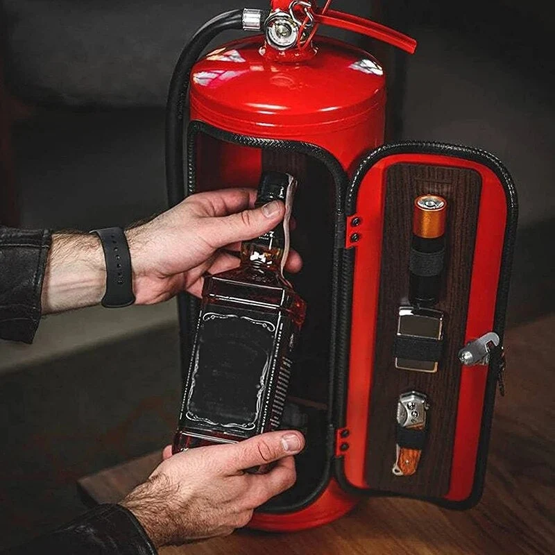 FireVault – Rangement dissimulé pour bouteille au design d’extincteur