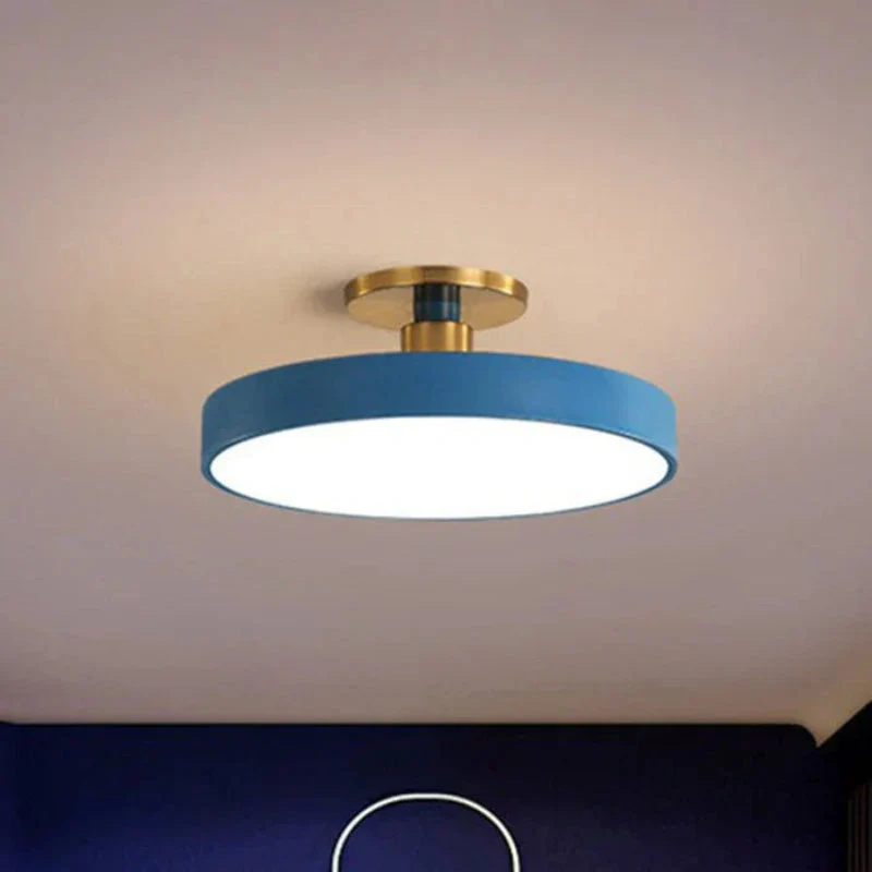 Plafonnier rond décoratif en métal