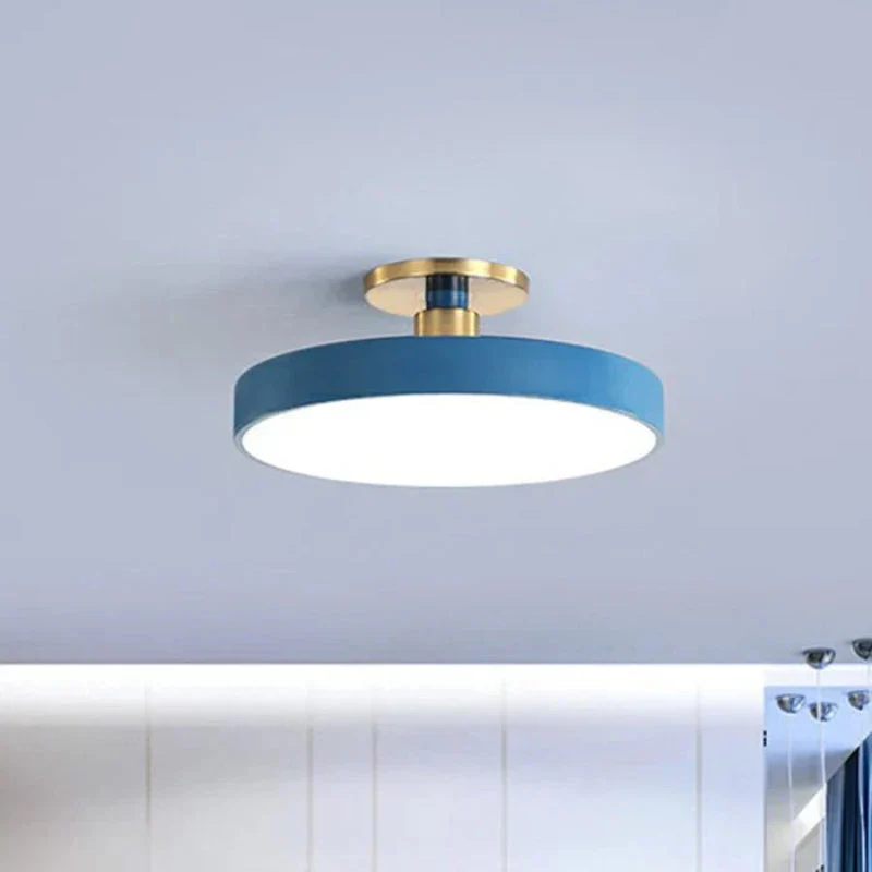 Plafonnier rond décoratif en métal