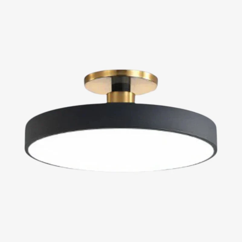 Plafonnier rond décoratif en métal
