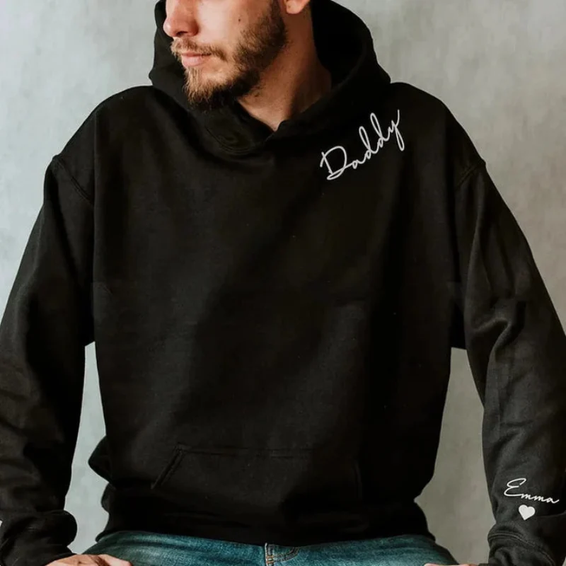 Cadeau Fête Des Mères | Sweat à capuche manches longues avec nom brodé