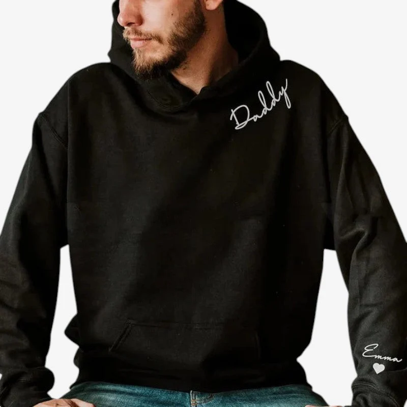 Cadeau Fête Des Mères | Sweat à capuche manches longues avec nom brodé
