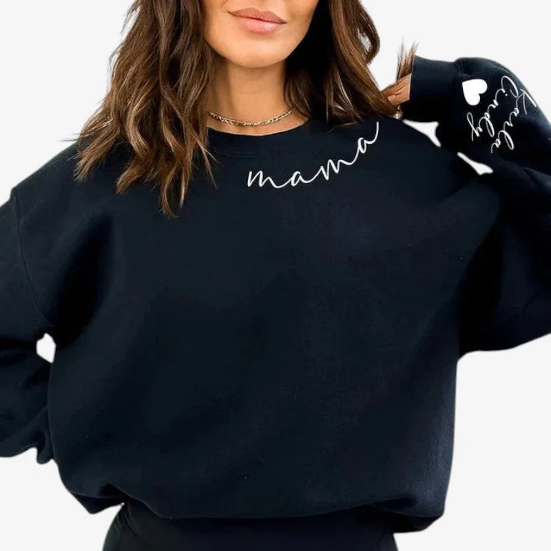 Cadeau Fête Des Mères | Sweat à capuche manches longues avec nom brodé