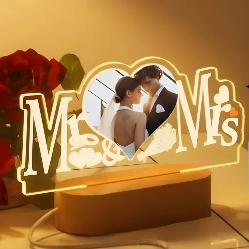 Cadeau Fête Des Mères | Cadre photo LED avec alimentation USB