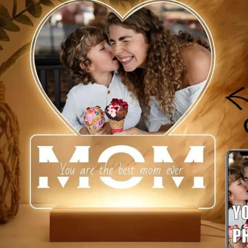 Cadeau Fête Des Mères | Cadre photo LED avec alimentation USB