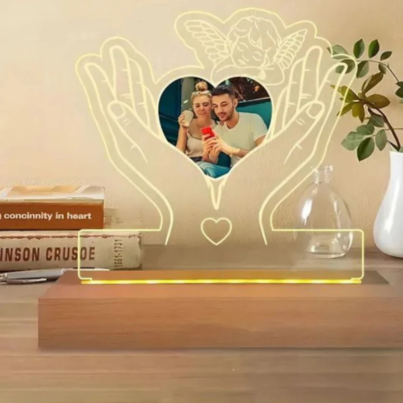 Cadeau Fête Des Mères | Cadre photo LED avec alimentation USB