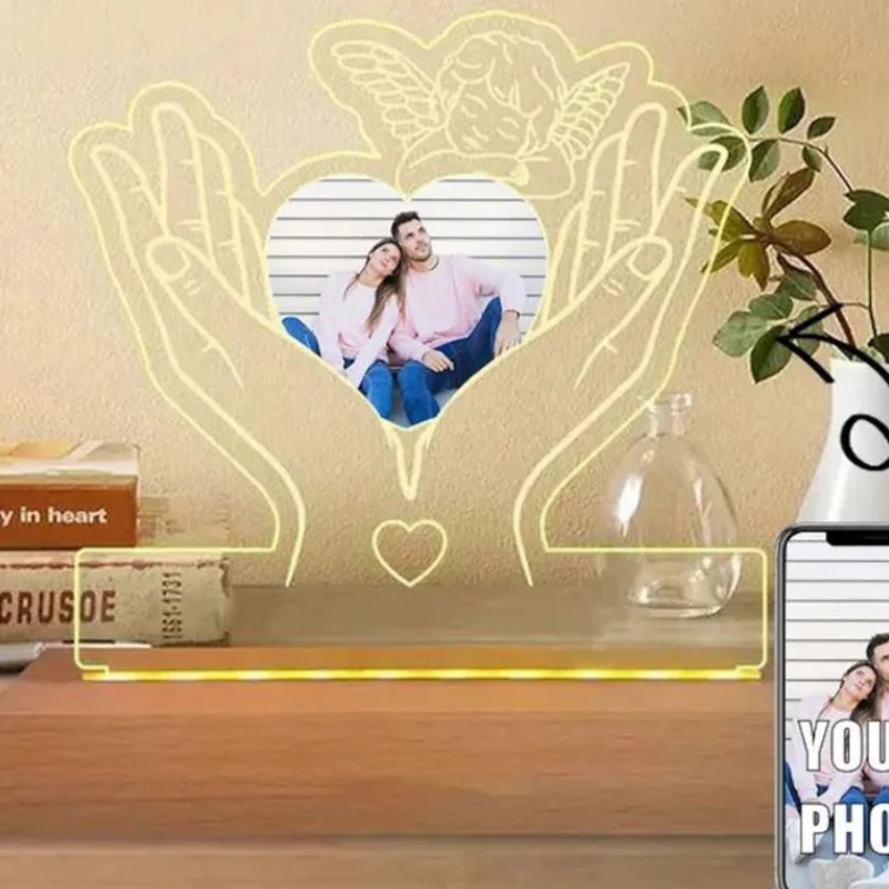 Cadeau Fête Des Mères | Cadre photo LED avec alimentation USB
