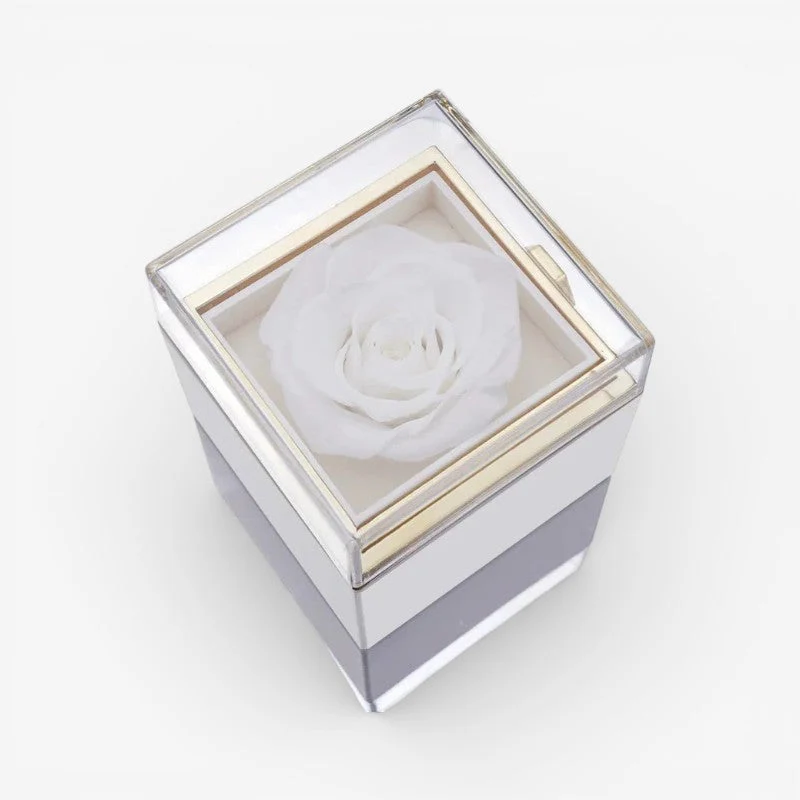 Cadeau Fête Des Mères | Boîte de roses avec collier pendentif en forme de cœur