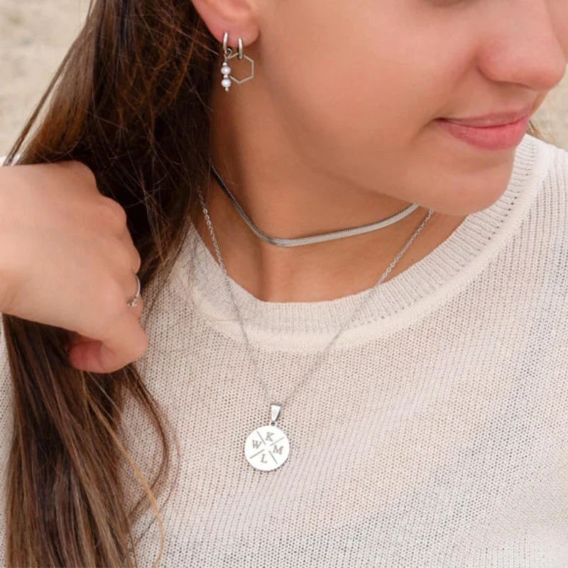 Cadeau Fête Des Mères | Collier avec pendentif rond