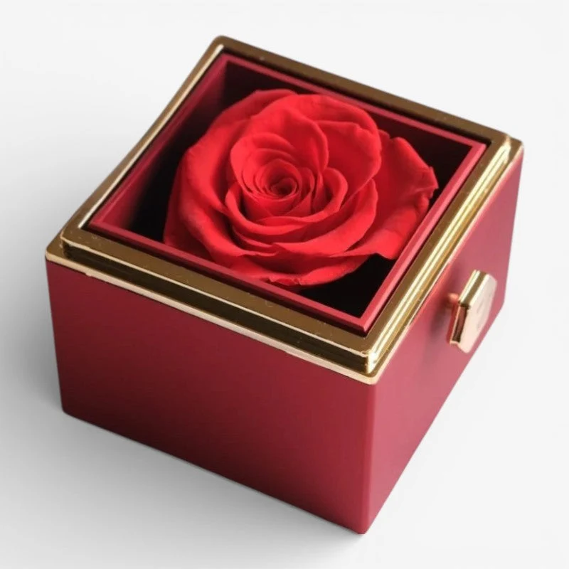 Cadeau Fête Des Mères | Boîte de rose éternelle avec collier Cuddle
