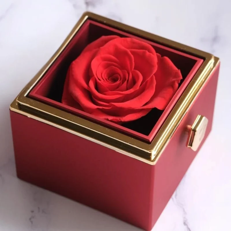 Cadeau Fête Des Mères | Boîte de rose éternelle avec collier Cuddle