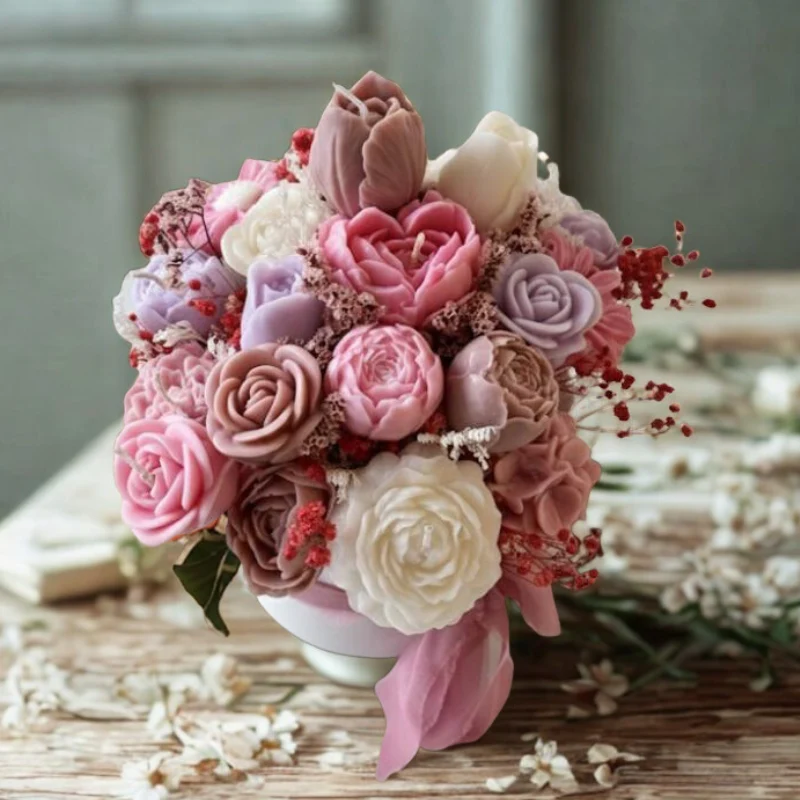 Cadeau Fête Des Mères | Bouquet de fleurs avec design portable