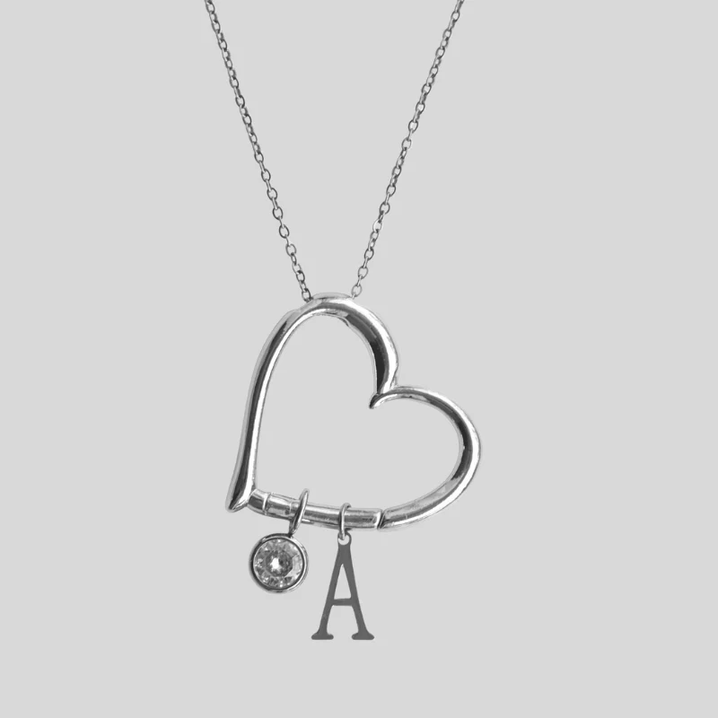 Cadeau Fête Des Mères | Collier pendentif cœur avec lettre