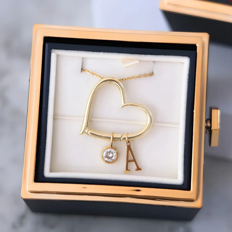 Cadeau Fête Des Mères | Collier pendentif cœur avec lettre