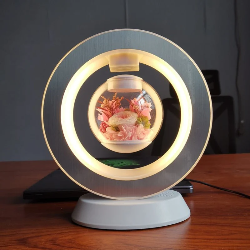 Cadeau Fête Des Mères | Lampe de bureau USB avec fleur flottante