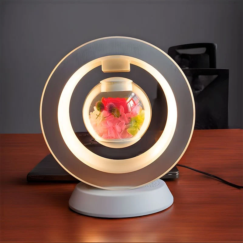 Cadeau Fête Des Mères | Lampe de bureau USB avec fleur flottante